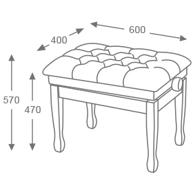 Dimensions de la banquette de piano X10